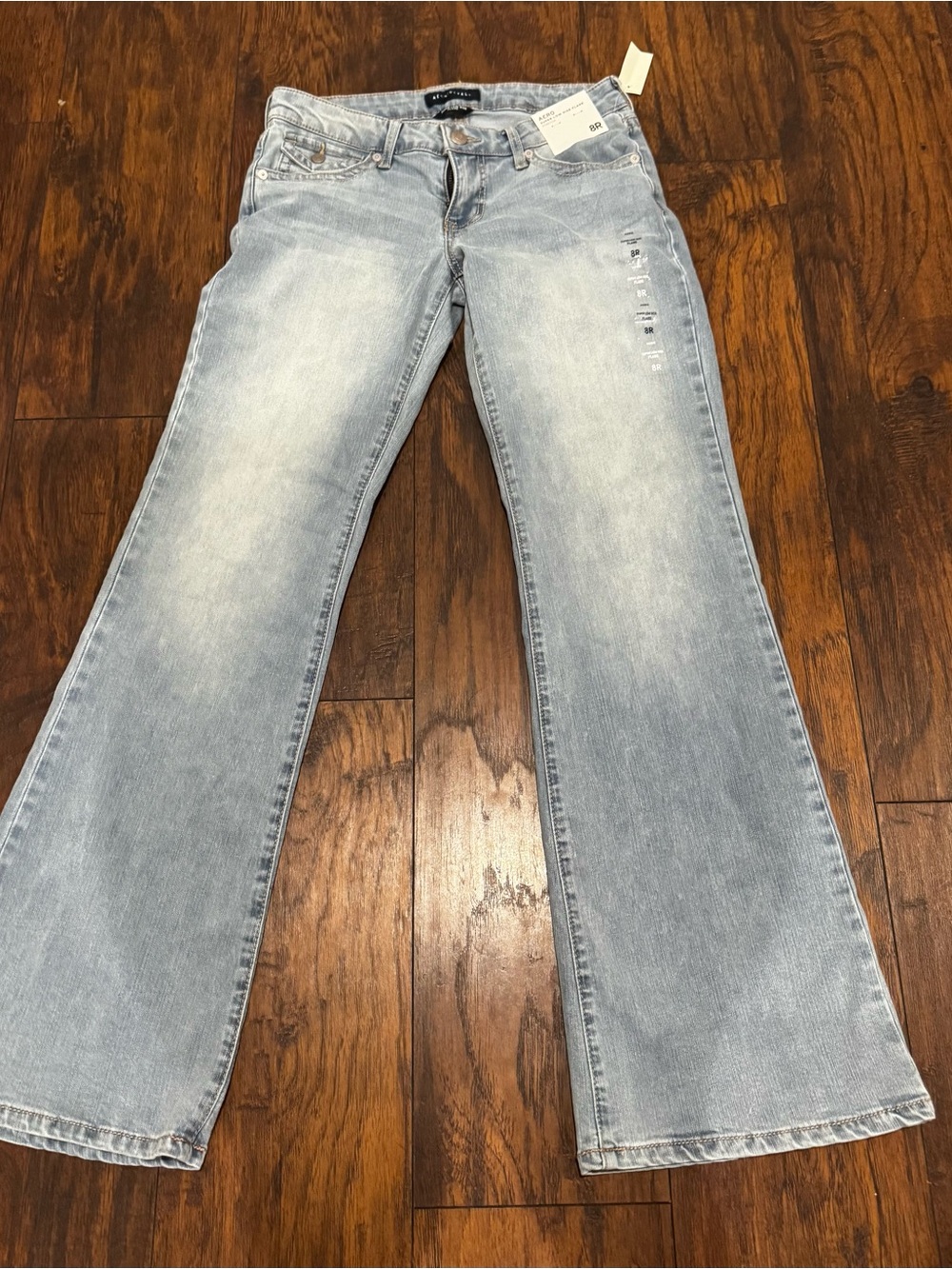 NWT Aeropostale Aero Super Low Rise Flare Jeans Light Wash Size 8R